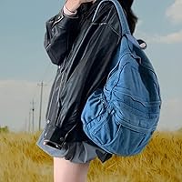 Light Wash Denim Jean Backpack for Women & Men — image 4