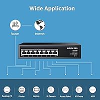 AUMOX PRO SG308P 8-Port PoE Gigabit Switch 120W — image 8