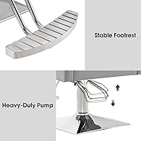 BarberPub Classic Hydraulic Barber Chair 8808 - Grey — image 7