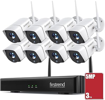 Firstrend W885M3T 5MP 8-Channel Wireless Security Camera System with 3TB HDD