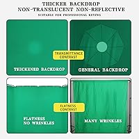 GSKAIWEN 7.87ft x 13.12ft Green Screen Backdrop with Stand — image 3