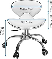 Minewill Pedicure Stool with Ergonomic Backrest and Adjustable Height — image 3