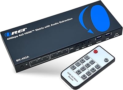 OREI BK-402A 8K eARC HDMI Matrix Switch 4x2