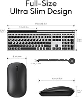 CHESONA Wireless Keyboard and Mouse Combo — image 8