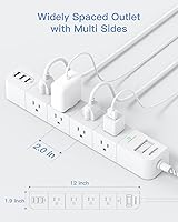 One Beat 15 ft Extension Cord with Power Strip Surge Protector — image 3