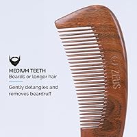 ZEUS Curved Sandalwood Beard Comb, 8 Inch — image 4