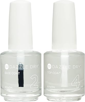 Dazzle Dry Base Coat + Top Coat Set 0.5oz/15mL