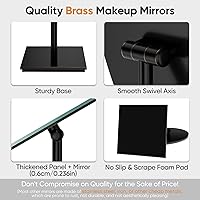 GURUN Large Oval Tabletop Vanity Mirror 7x12 Oil Rubbed Bronze — image 3