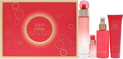 Perry Ellis 360 Coral Women's Fragrance Gift Set 4 Pc