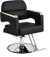 Diophros Barber Chair Black Hydraulic Salon Chair — image 1
