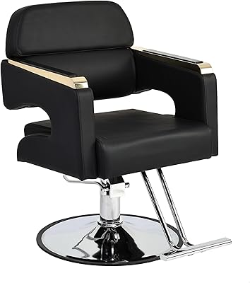 Diophros Barber Chair Black Hydraulic Salon Chair