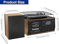 Boytone BT-58W Bluetooth Record Player Turntable — image 7