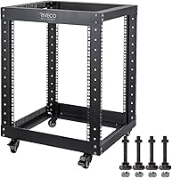 RIVECO 12U Server Rack Open Frame with Casters — image 1