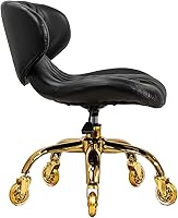 MAYAKOBA Set of 2 Nail Salon Pedicure Stools, Black Gold — image 4