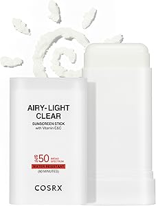 COSRX Airy-Light Clear Sunscreen Stick SPF 50, 0.67oz Review