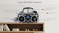 Riptunes Portable CD Player Bluetooth Stereo Boombox — image 6