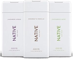 Native Body Wash 3 Pack - Cucumber & Mint, Coconut & Vanilla, Lavender & Rose Review