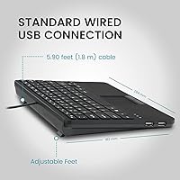 Perixx PERIBOARD-525 US Wired Mini USB Keyboard with Touchpad — image 6