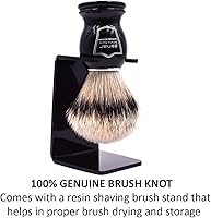 Parker Silvertip Badger Shaving Brush with Resin Handle — image 6