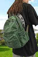 Green Canvas Backpack for Women — image 2