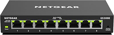 NETGEAR GS308E 8-Port Gigabit Ethernet Managed Switch