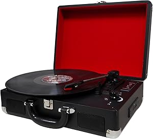 dl Portable Suitcase Record Player 3-Speed Bluetooth Turntable Review
