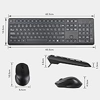 HUO JI Silent Wireless Keyboard and Mouse Combo — image 9