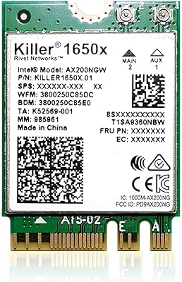 AX1650x Killer Series WiFi 6 Adapter