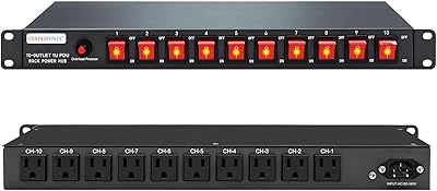 CENTROPOWER 1U PDU Horizontal Rackmount Power Strip