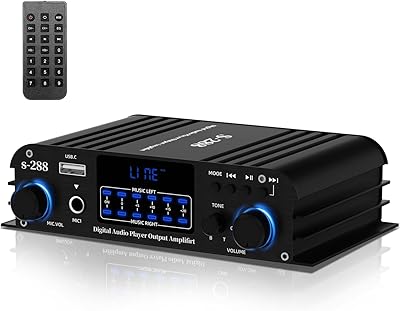 okanemoqi S288 1200W 4-Channel Bluetooth Audio Amplifier