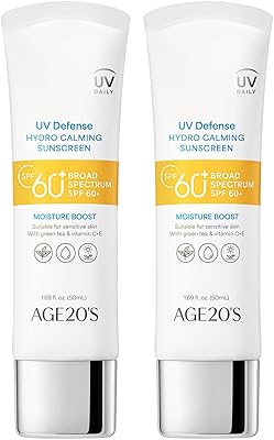 AGE20'S UV Defense Hydro Calming Sunscreen SPF 60+ | 1.69 fl. oz (2-pack)