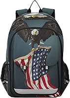 ALAZA American Flag Bald Eagle Laptop Backpack — image 1