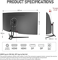 Gawfolk GF340A 34″ Ultrawide Curved Monitor — image 7