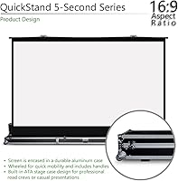 Elite Screens QuickStand QS150HD 150-inch Manual Pull Up Projector Screen — image 3