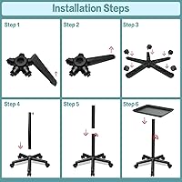 Fuehomue Salon Rolling Tray with Adjustable Height — image 7