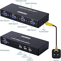DGODRT 4-Port VGA USB KVM Switch — image 2