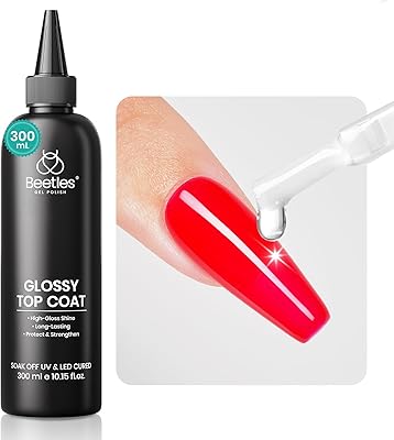 Beetles Extra Glossy Top Coat 300mL No Wipe Gel