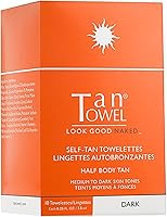 TanTowel Women's Half Body Tan Towelettes - Dark, 10 Count — image 1