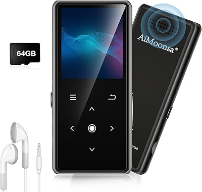 AiMoonsa B27 64GB MP3 Player with Bluetooth 5.2