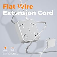 TESSAN Surge Protector Power Strip 25FT with 4 Outlets & 3 USB Ports — image 7