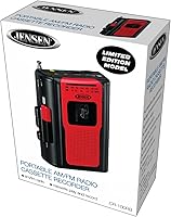 Jensen CR-100RB Retro Portable AM/FM Radio Cassette Player — image 6
