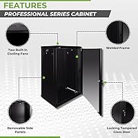 NavePoint 18U Deluxe IT Wallmount Cabinet Enclosure — image 2