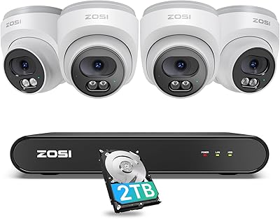 ZOSI C220 8CH 4MP PoE Home Security Camera System