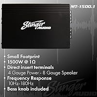 STINGER MT-1500.1 Class D Mono Car Amplifier — image 3
