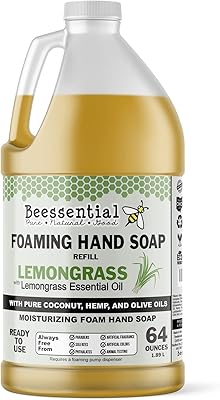 Beessential All Natural Bulk Foaming Hand Soap Refill 64 oz Lemongrass