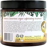 Organic Fiji Whole Body Scrub - Pineapple Coconut 20oz — image 3