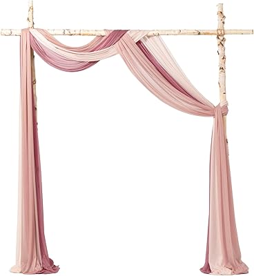 Ling's Moment Wedding Arch Draping Fabric 3 Panels 20ft