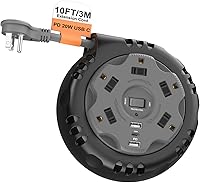 Kungfuking Retractable Power Strip with USB C PD 20W — image 1