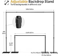 ShowMaven 8x10 ft Adjustable Photo Backdrop Stand — image 5