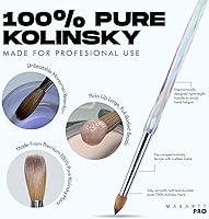 MakarttPro Kolinsky Crimped Acrylic Nail Brush #14 — image 2